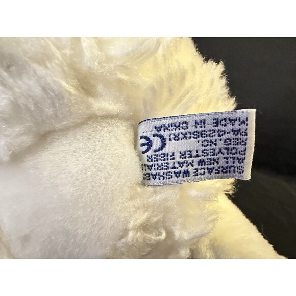 Vintage A&A PLUSH INC  White Poodle Dog Realistic Plush 8 X 11 - Picture 7 of 10